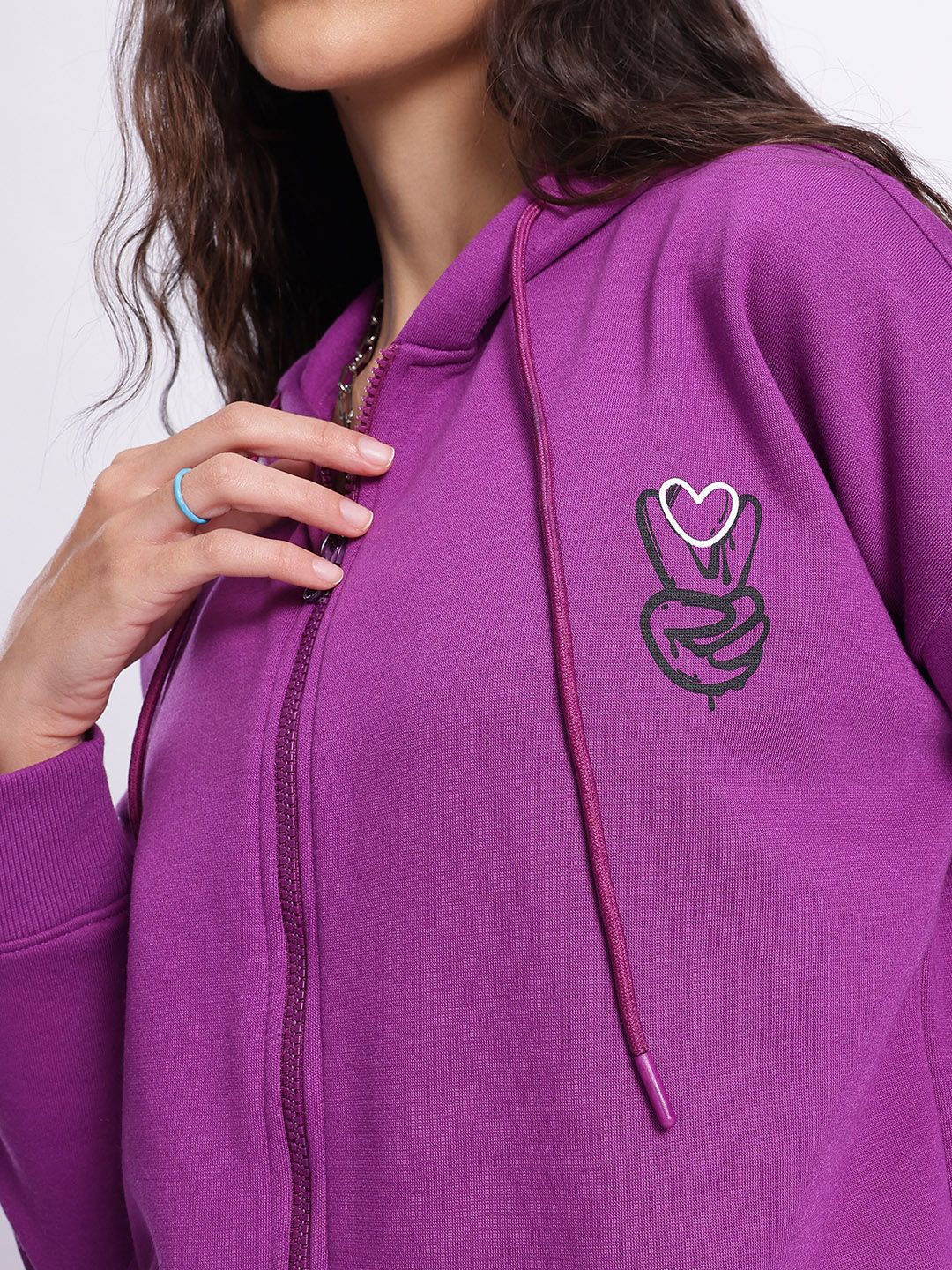 DressBerry Artistic Edge Hooded Longline Sweatshirt
