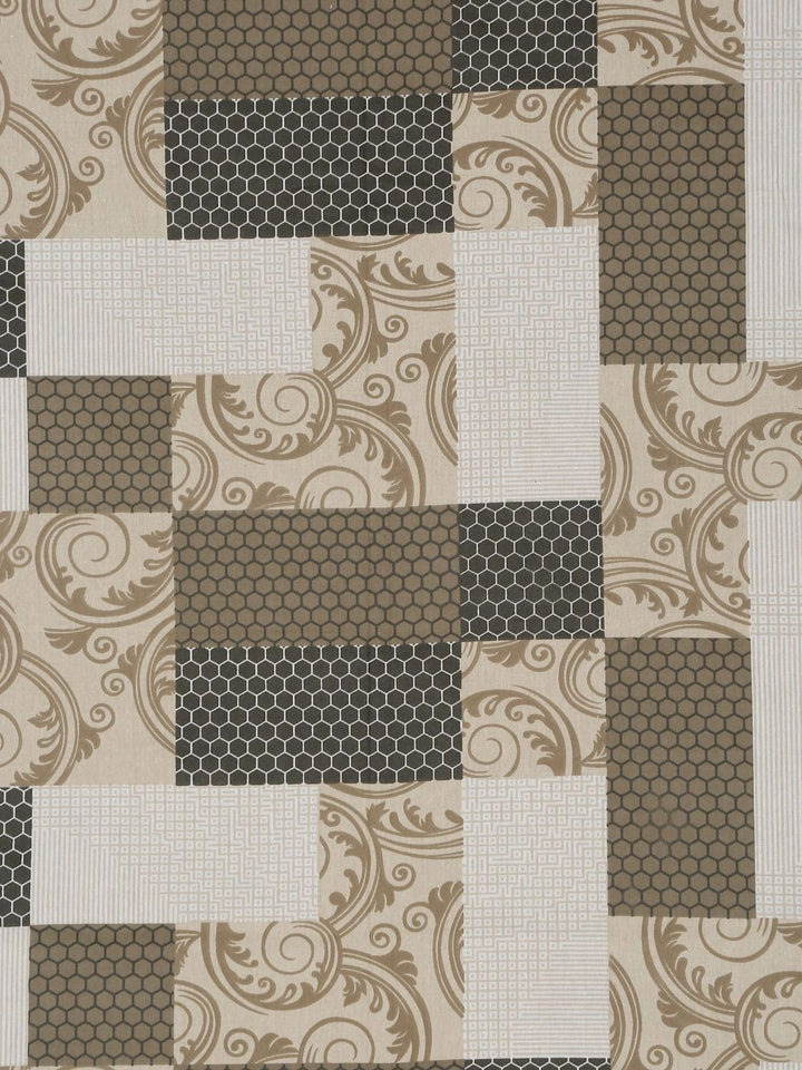 Moda Rapido X KLOTTHE Black & Brown Geometric 400 TC Single Bedsheet with 1 Pillow Covers