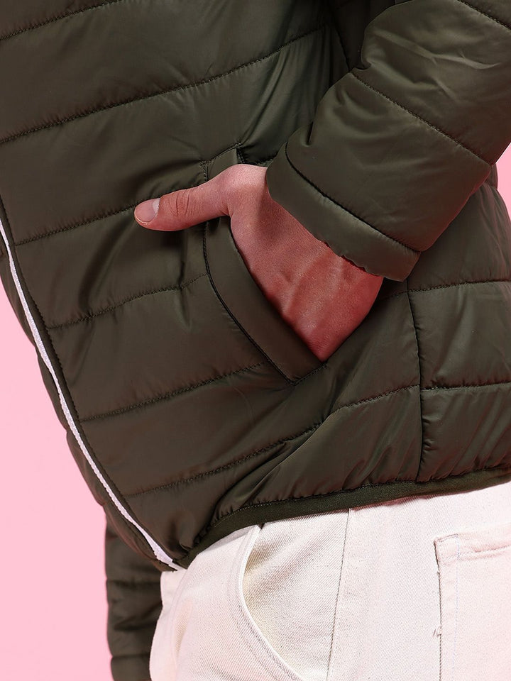 The Indian Garage Co Men Colourblock Regular Fit Puffer Jacket