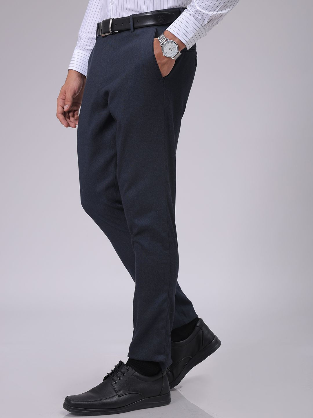The Indian Garage Co. X Luxe Men Slim Fit Formal Trousers