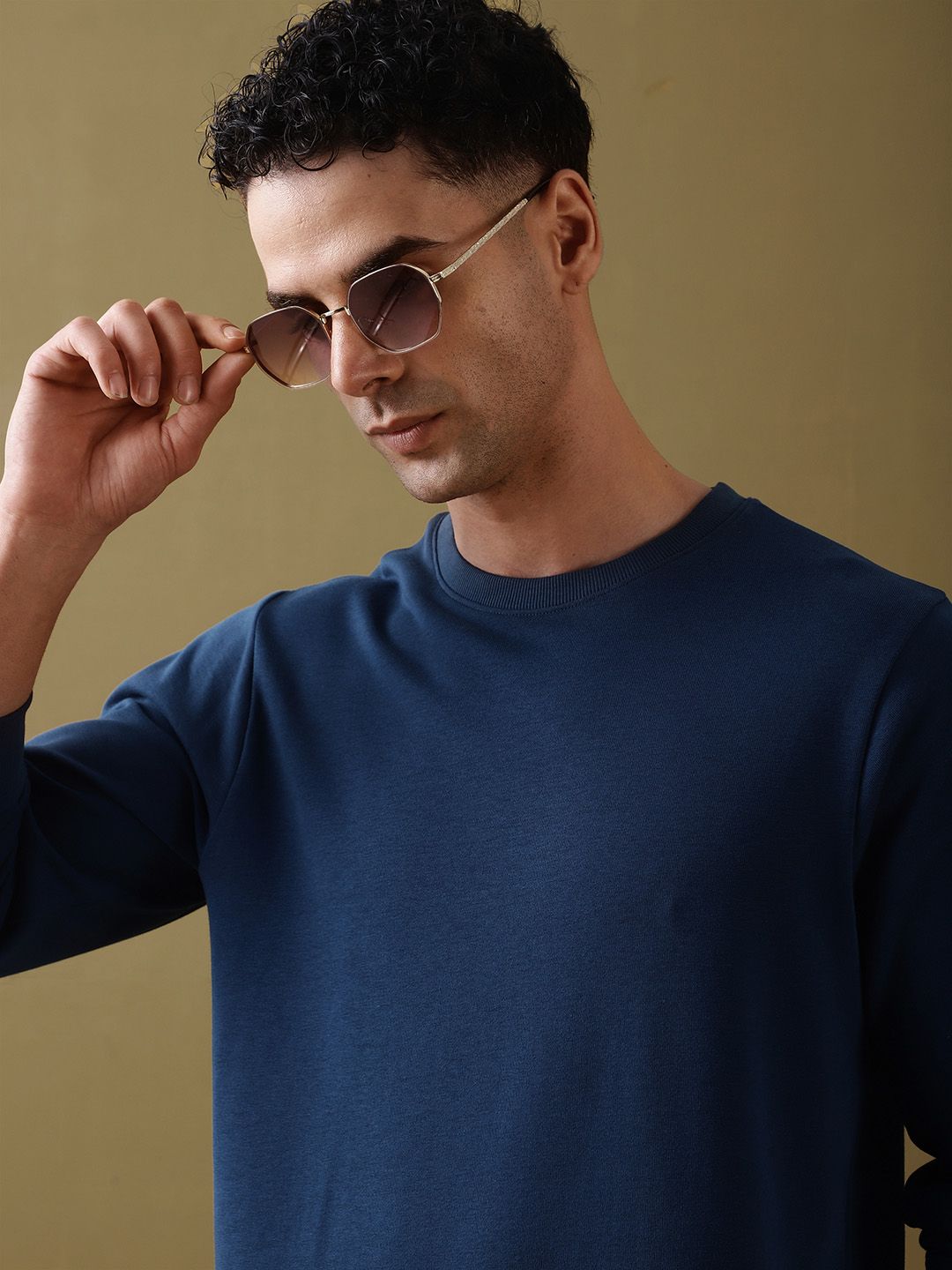 DILLINGER Men Solid Ultra Soft Drapey Cotton T-Shirt