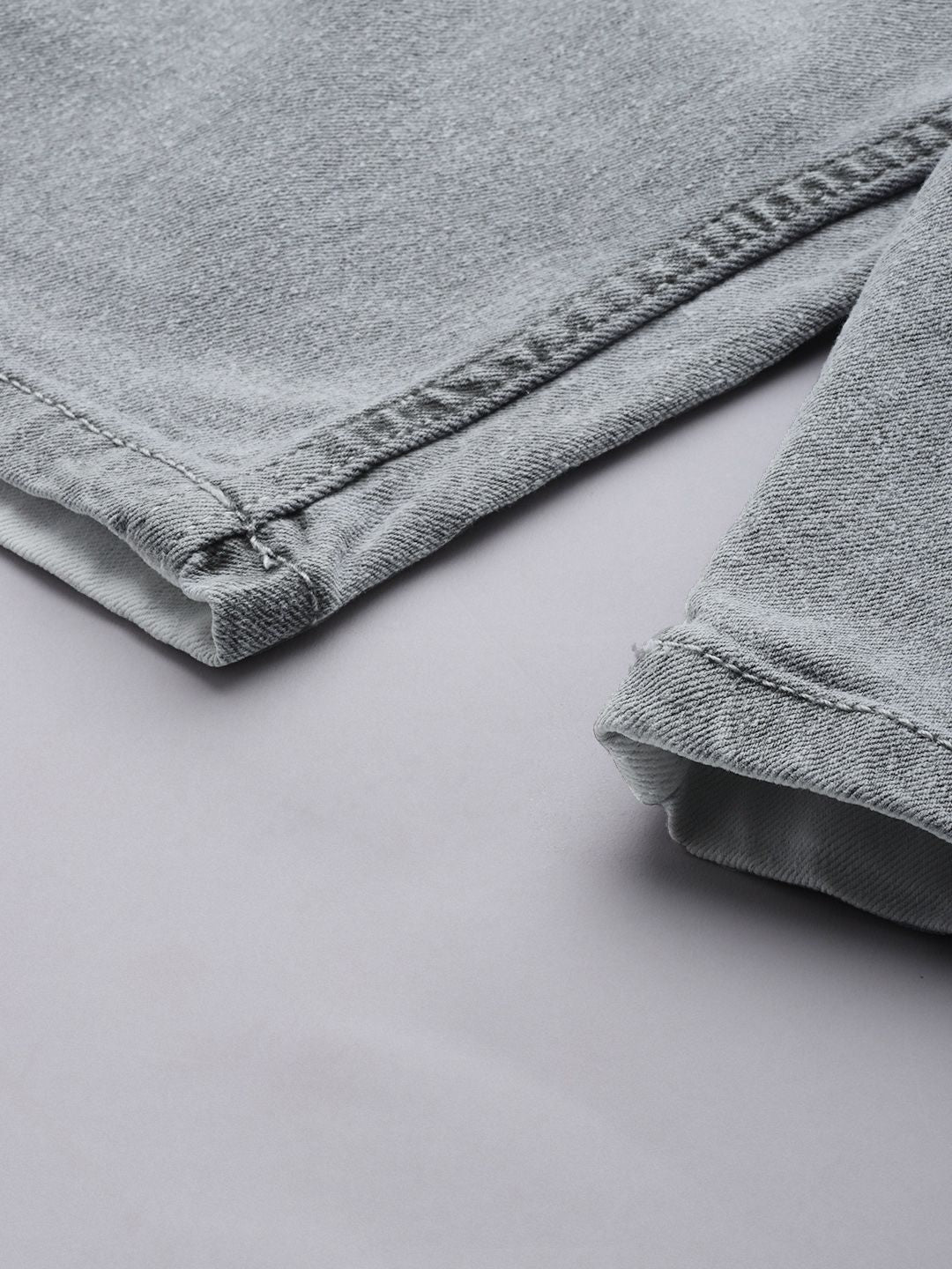 The Indian Garage Co Men White Colourblocked Denim Shorts