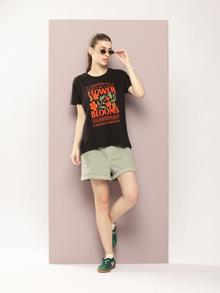 DILLINGER Typography Printed Pure Cotton Boxy T-shirt