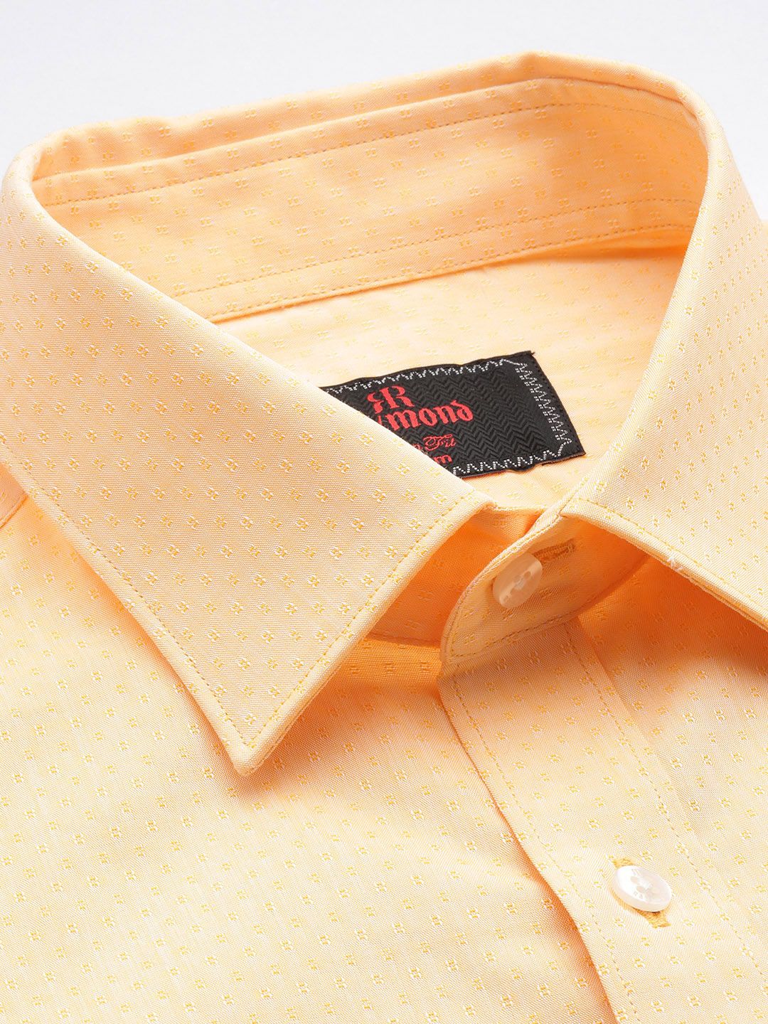 Raymond Slim Fit Self Design Textured Pure Cotton Formal Shirt