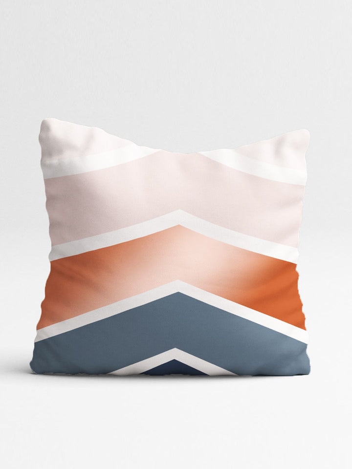 STITCHNEST Blue & Pink Set of 5 Geometric Square Cushion Covers