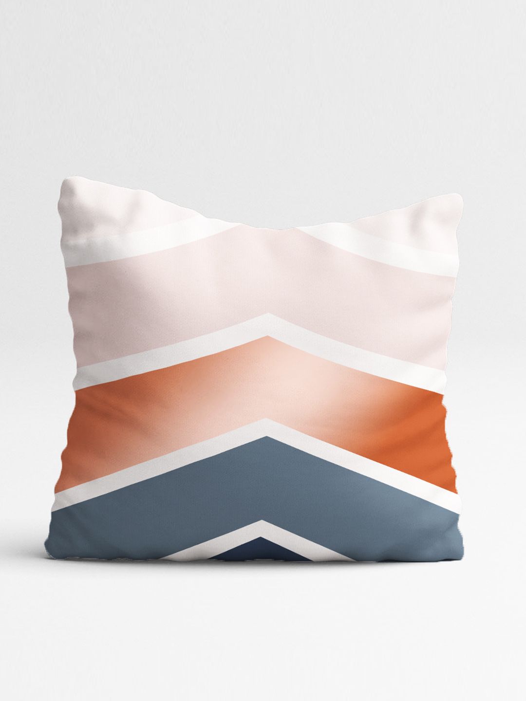 STITCHNEST Blue & Pink Set of 5 Geometric Square Cushion Covers