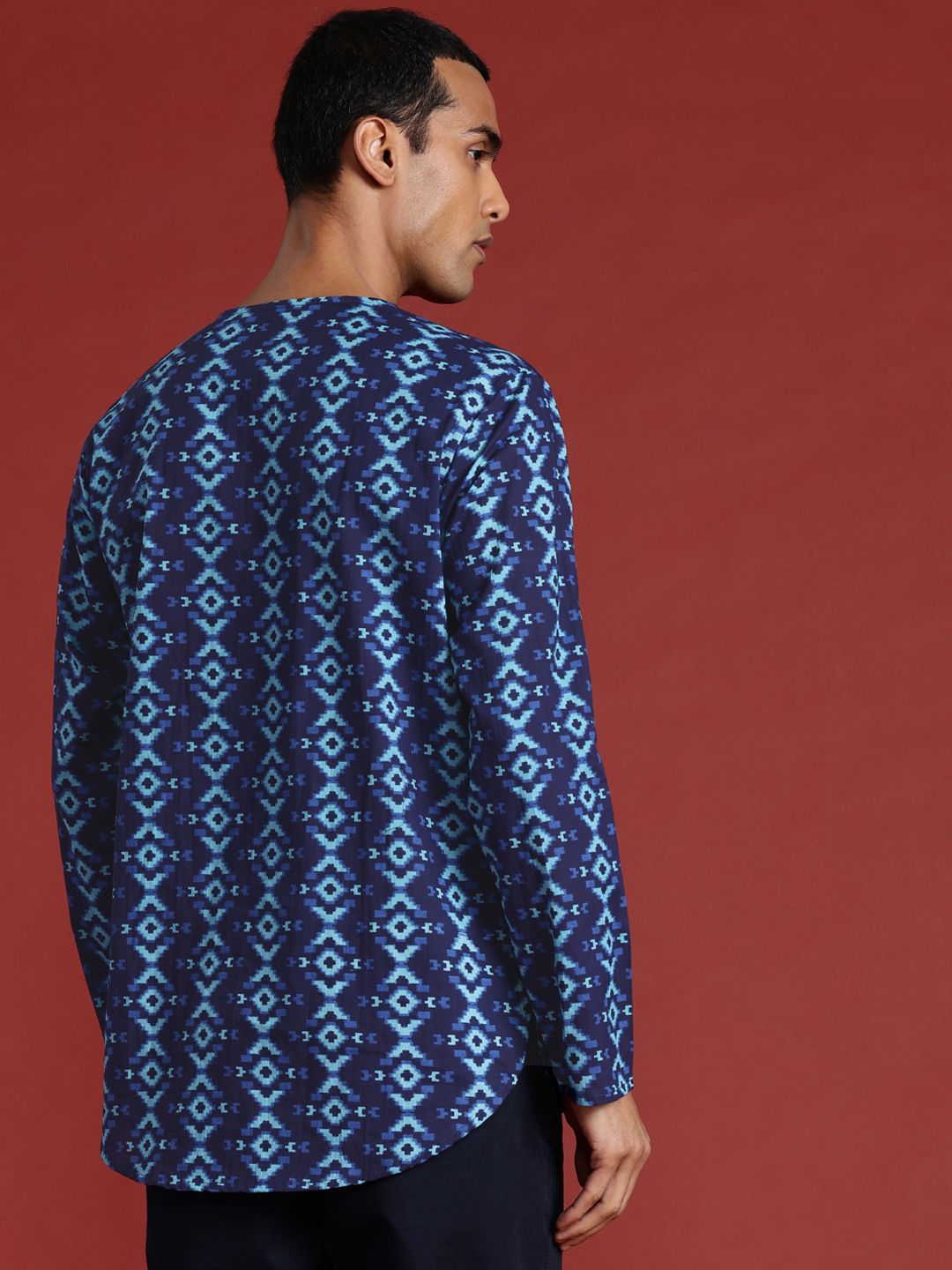 Anouk Ethnic Motifs Print Pure Cotton Short Kurta