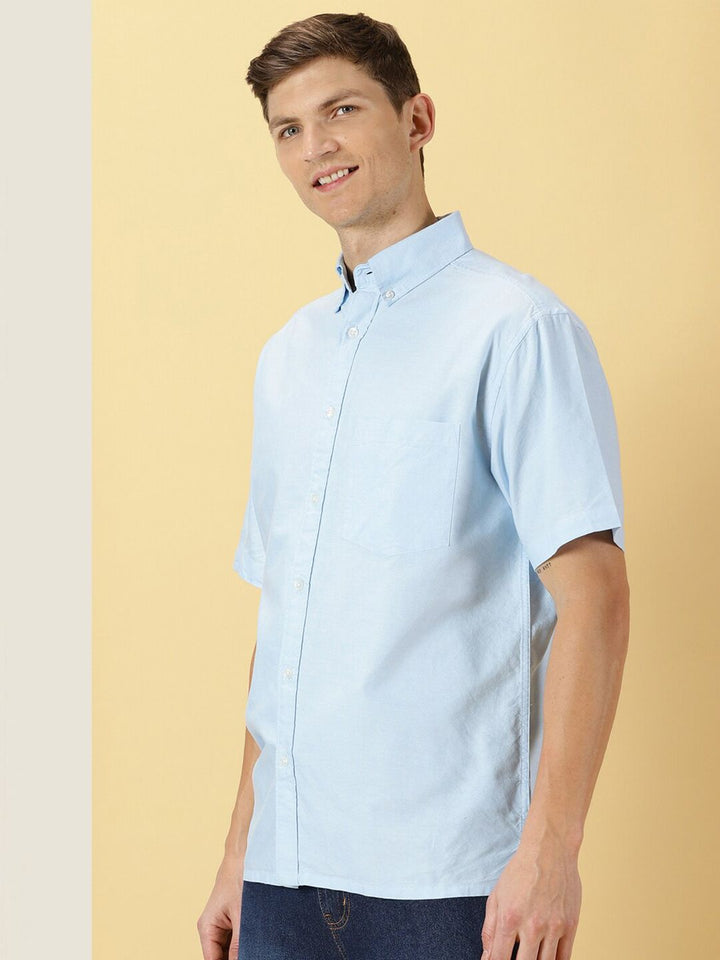 Thomas Scott Button Down Collar Relaxed Boxy Cotton Casual Shirt