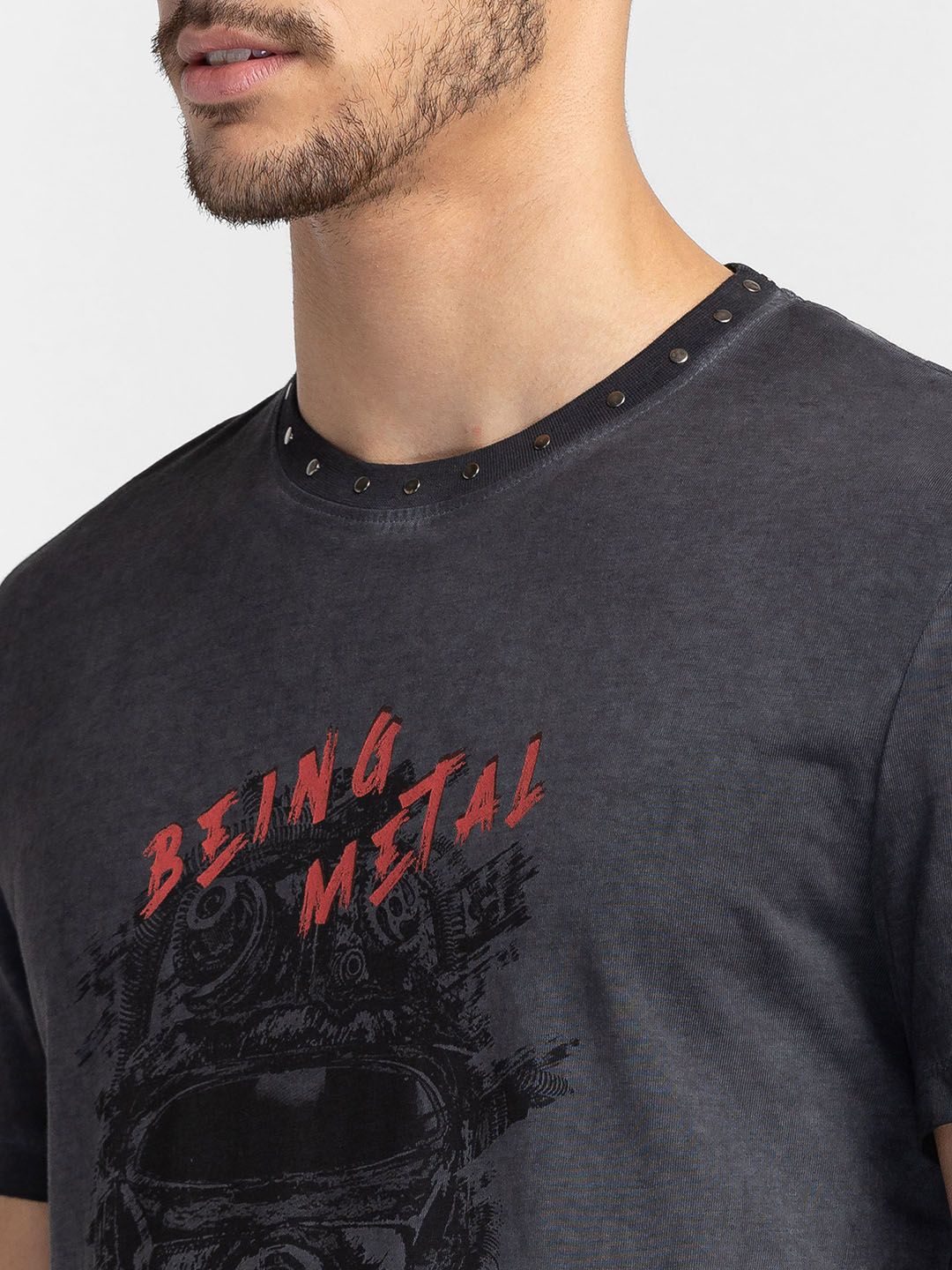 Being Human Men Grey Printed T-shirt