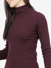 Basics By Tokyo Talkies Women Purple Pullover