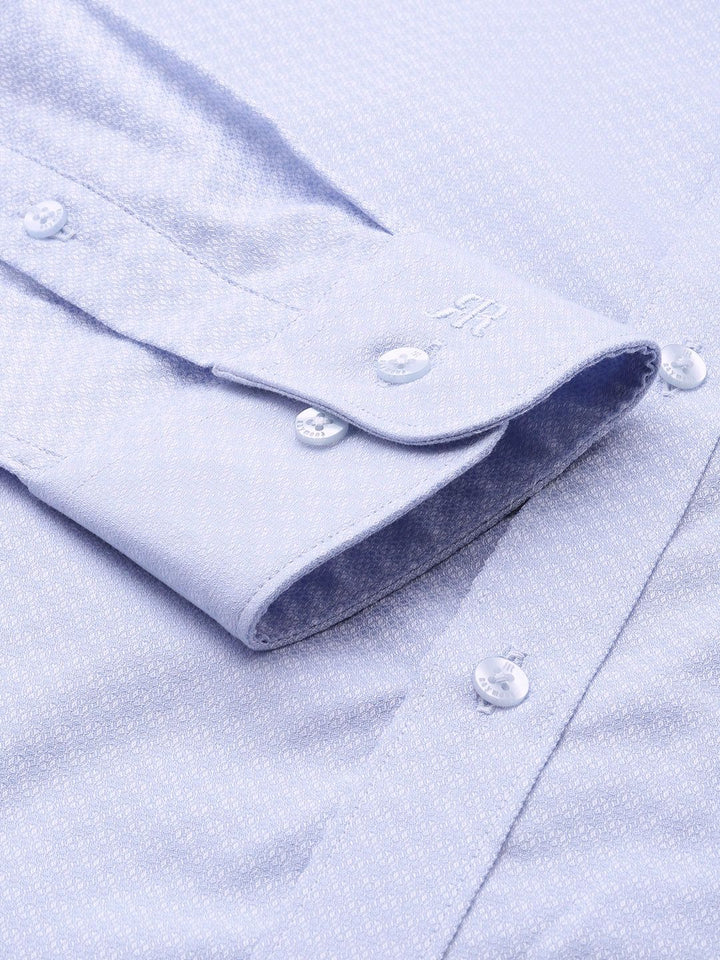 Raymond Pure Cotton Self Design Slim Fit Formal Shirt