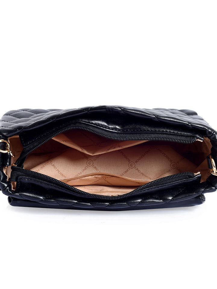Lisa Haydon for Lino Perros Black Quilted Sling Bag