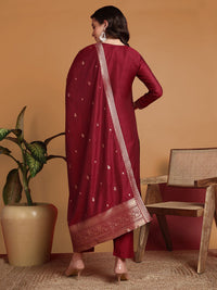 KALINI Ethnic Motifs Regular Kurta with Trousers & Dupatta