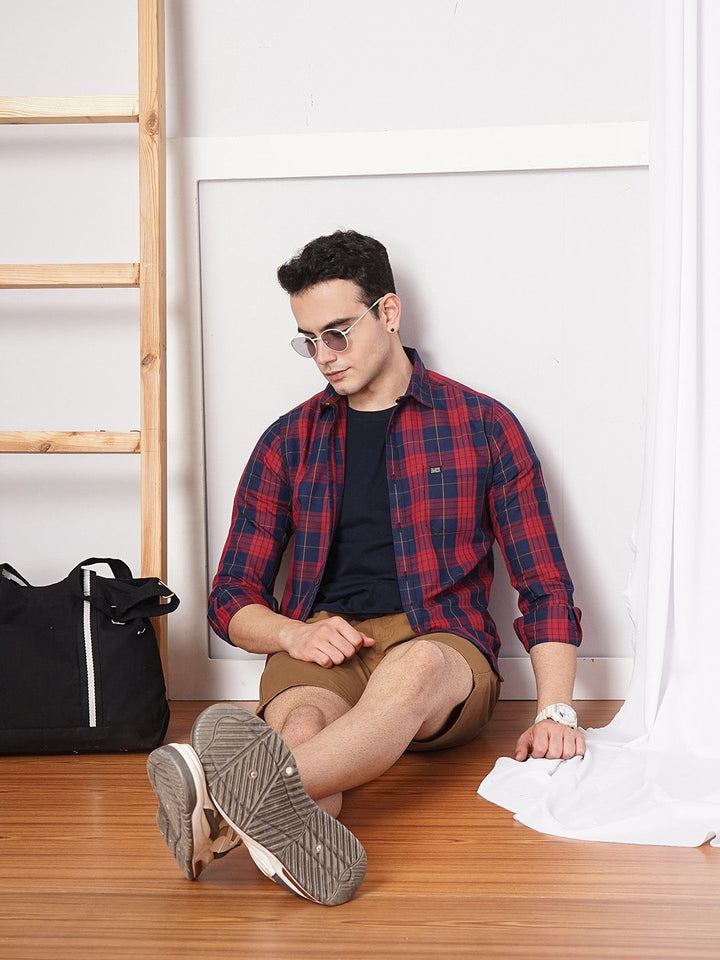 The Indian Garage Co Men Checked Casual Shirt