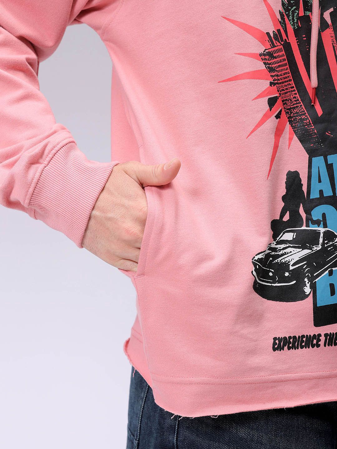 The Indian Garage Co Men Printed Hooded Sweatshirt