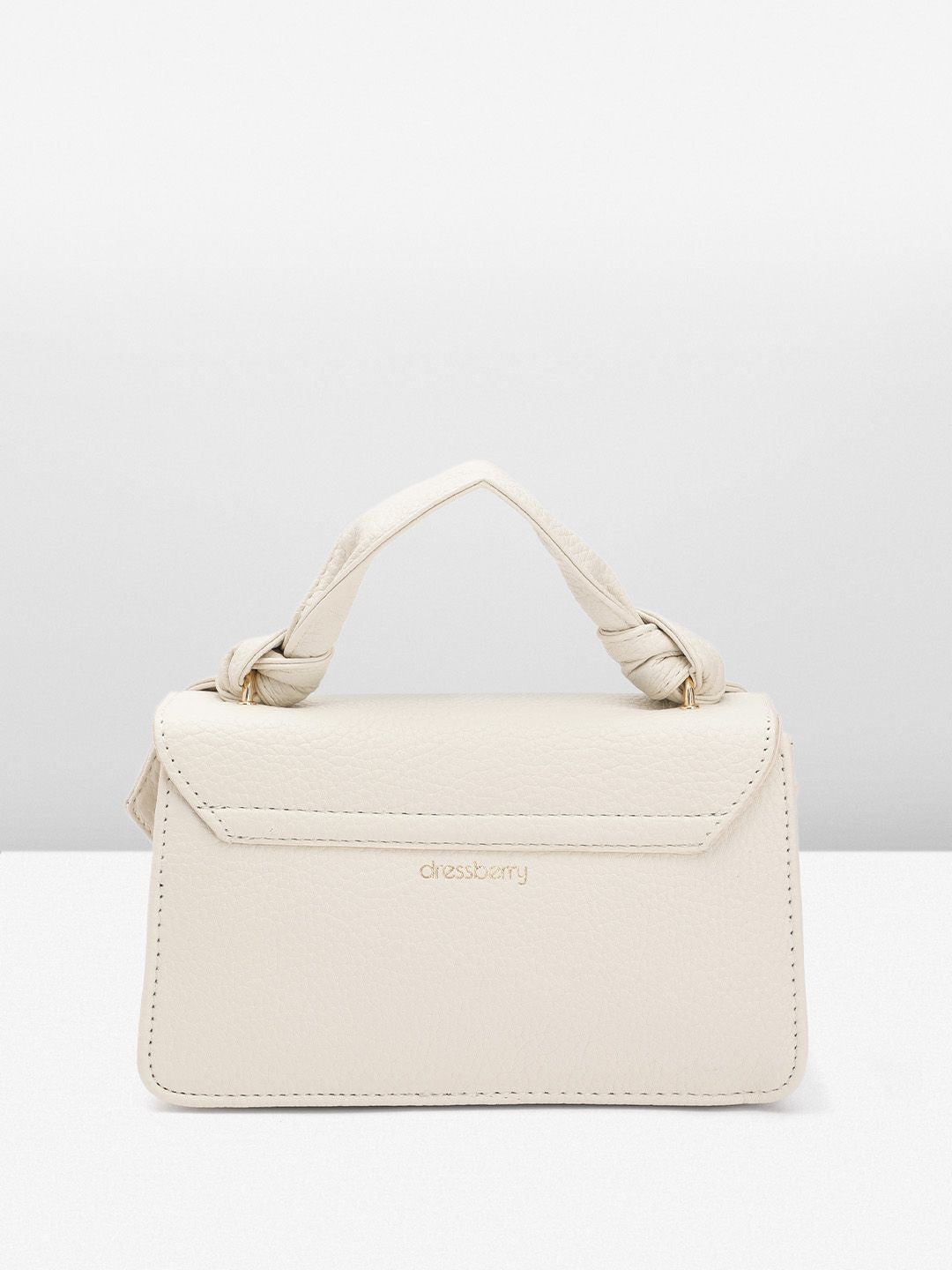 DressBerry Brand Logo Embossed Textured Satchel
