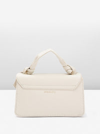 DressBerry Brand Logo Embossed Textured Satchel
