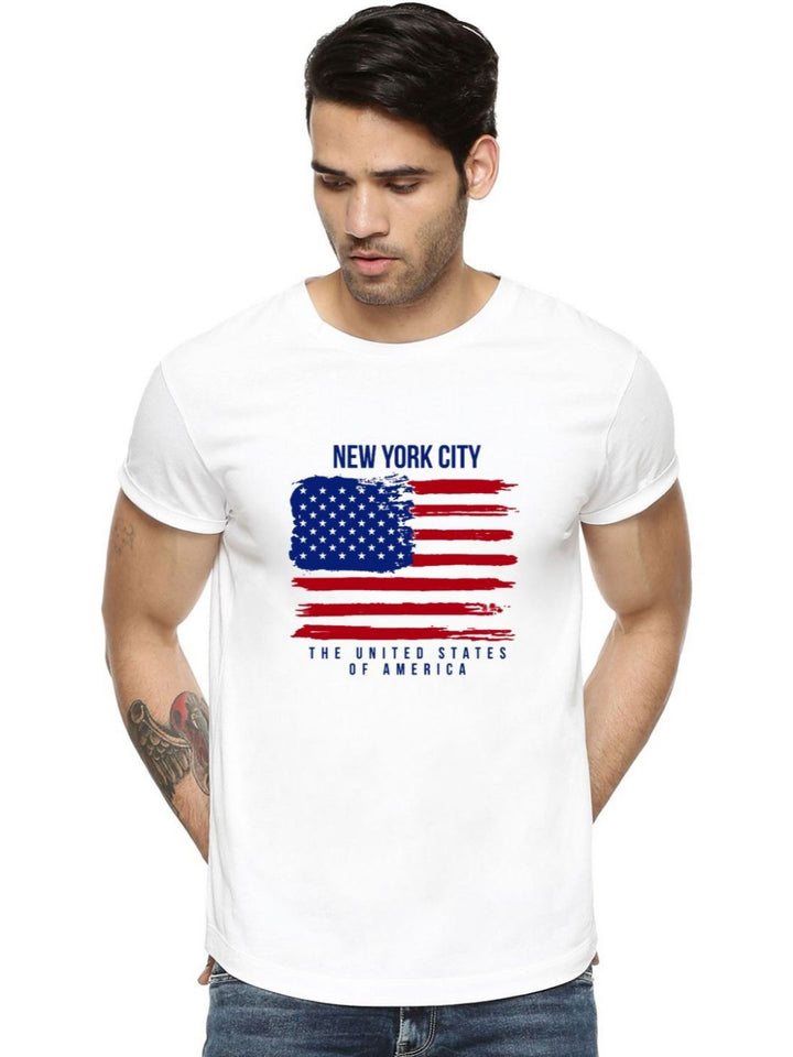 ADRO  Pack of 3 Printed Round Neck Cotton T-shirt