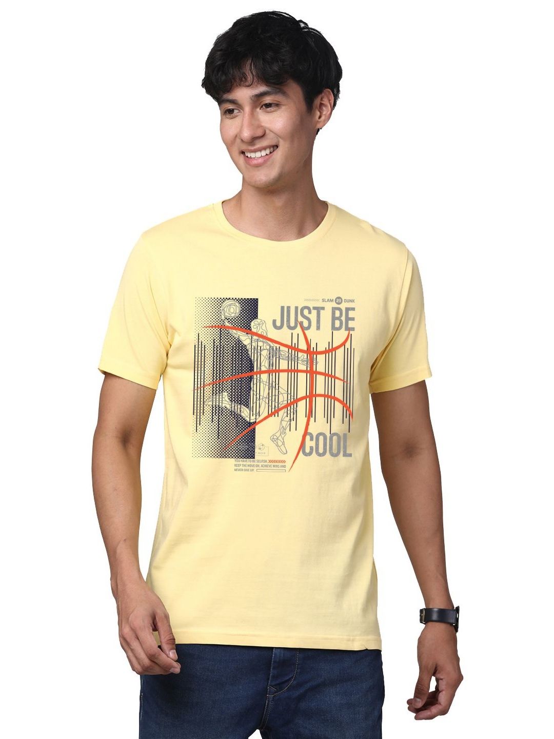 ADRO Men Graphic Printed Pure Cotton Round Neck T-shirt
