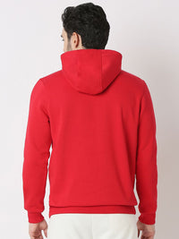 SPYKAR Men Alphanumeric Printed Hooded Sweatshirt