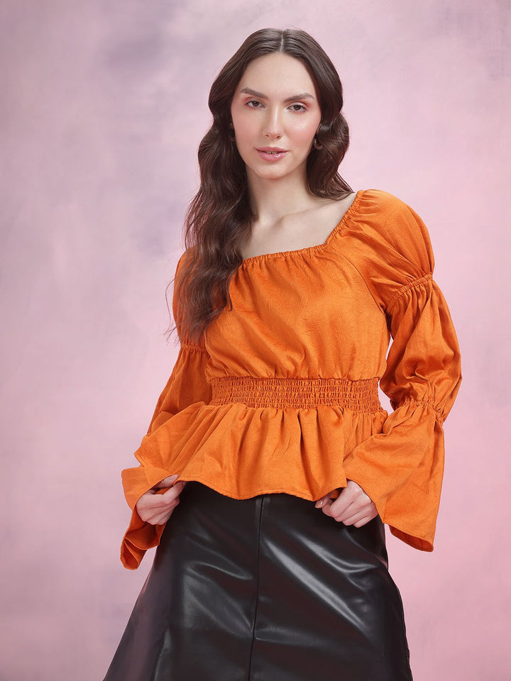 DressBerry Puff Sleeve Smocked Top