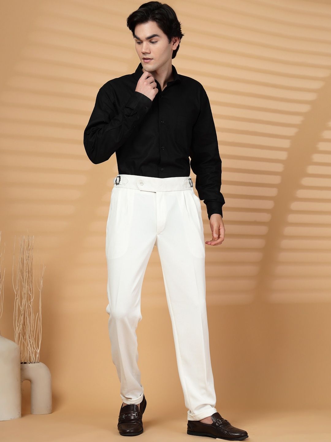 Seluar Formal Formal Lycra Putih KLOTTHE Lelaki
