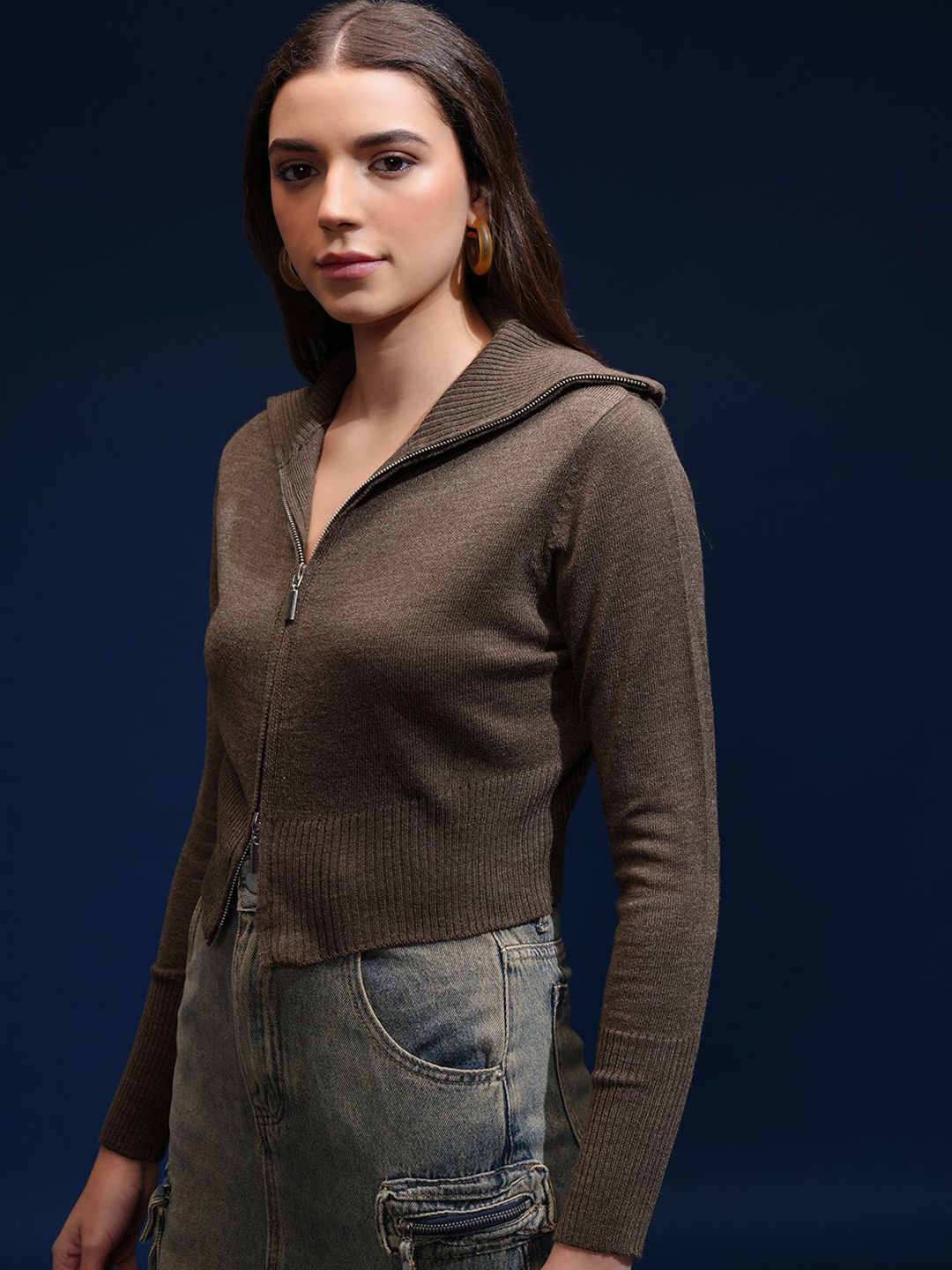Tokyo Talkies Women Front Open Sweater