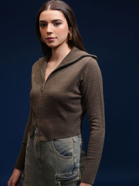 Tokyo Talkies Women Front Open Sweater