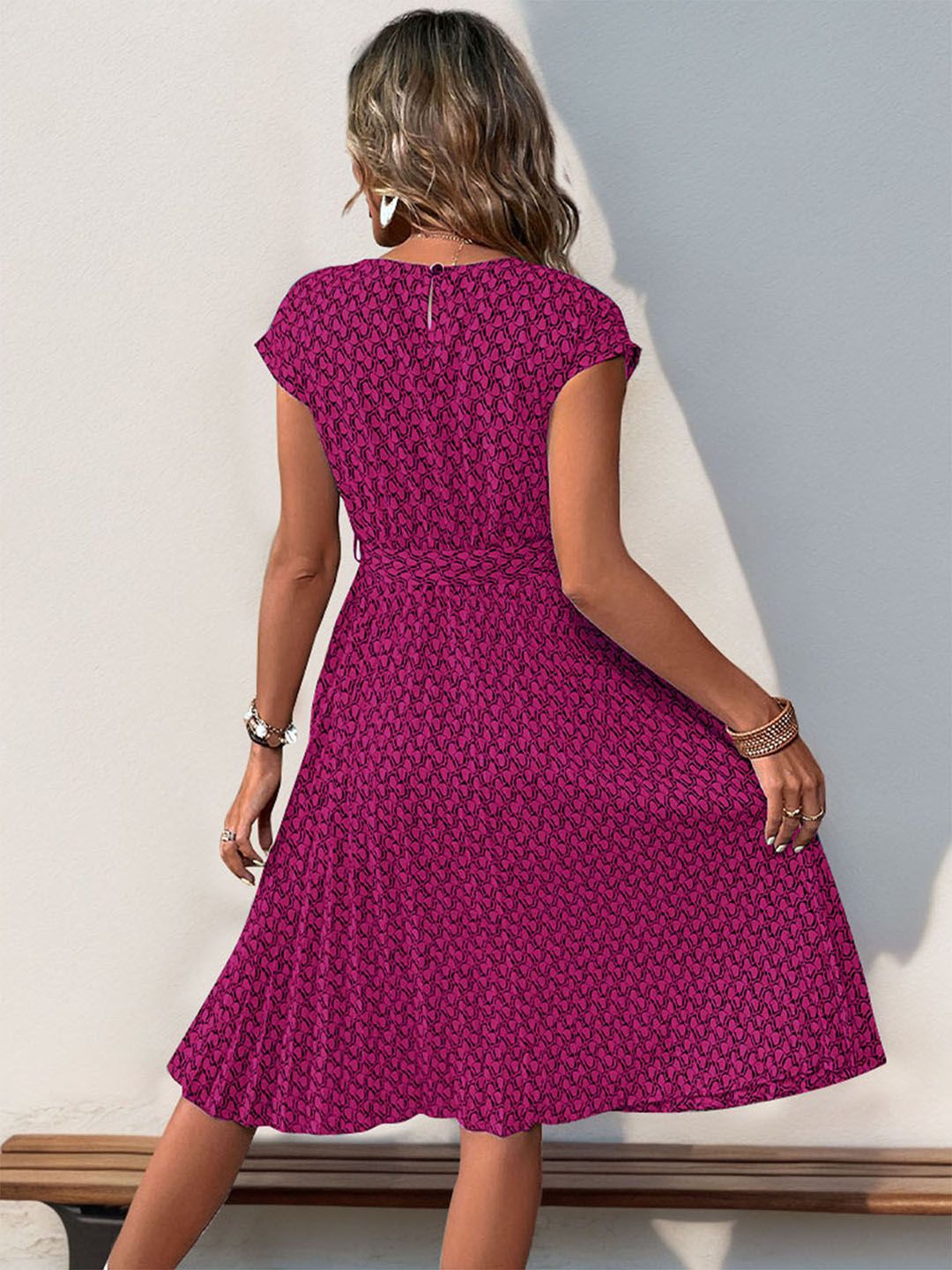 DressBerry Printed Extended Sleeves Dress