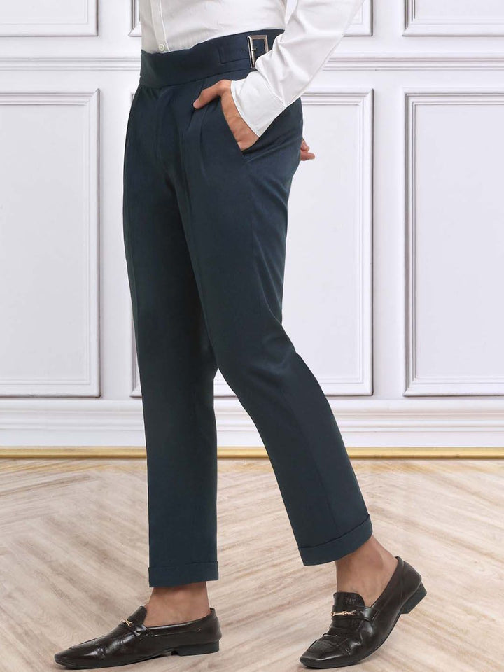 KLOTTHE Men Cotton Rich Slim Fit Formal Trousers
