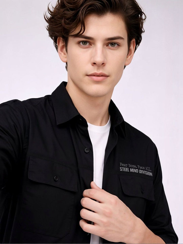 ADRO Classic Printed Cotton Twill Cargo Shirt