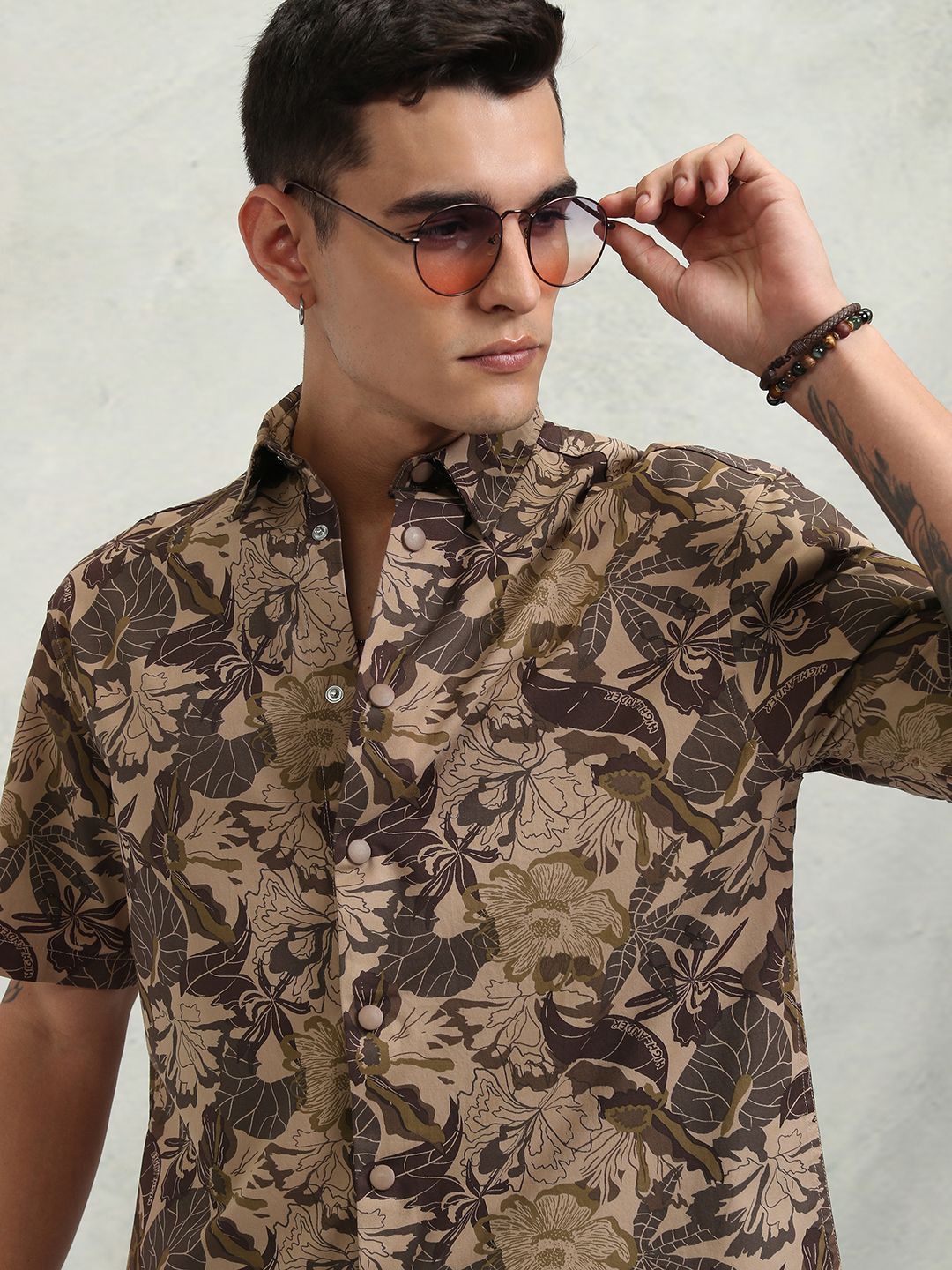HIGHLANDER Men Printed Oversized Shirt