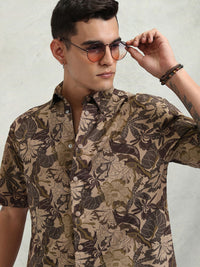 HIGHLANDER Men Printed Oversized Shirt
