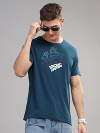 ADRO Men Typography Printed Tropical Raw Edge T-shirt