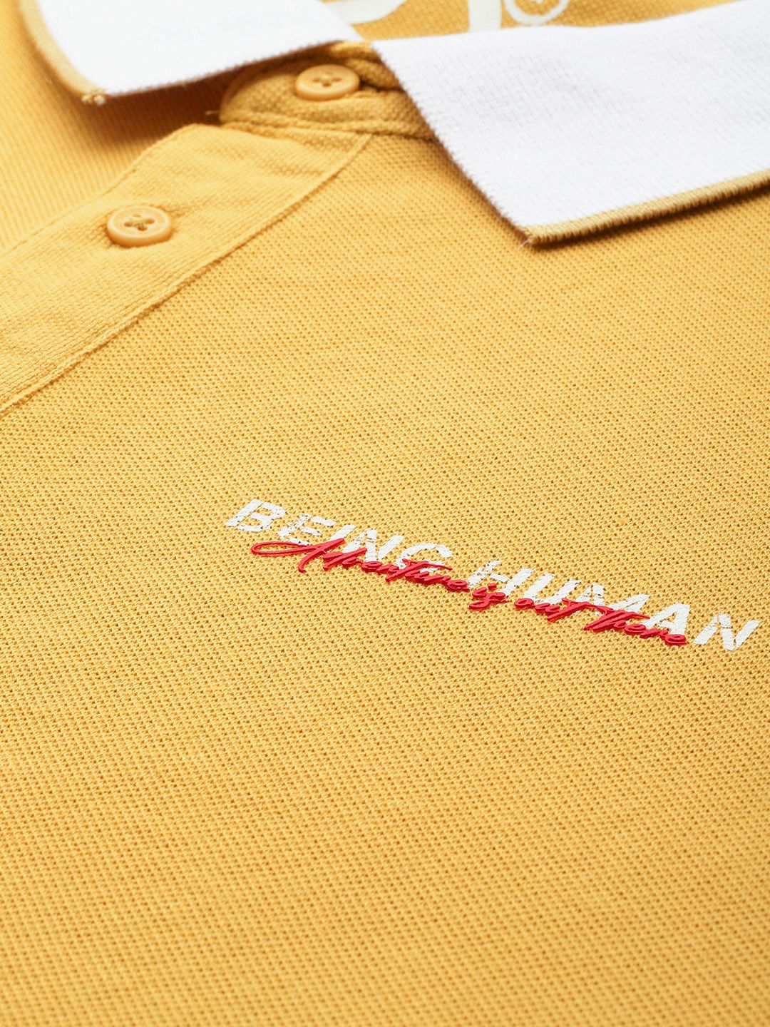 Being Human Polo Collar Pure Cotton T-shirt