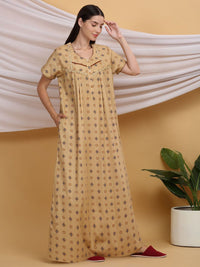 Sweet Dreams Printed Pure Cotton Maxi Nightdress