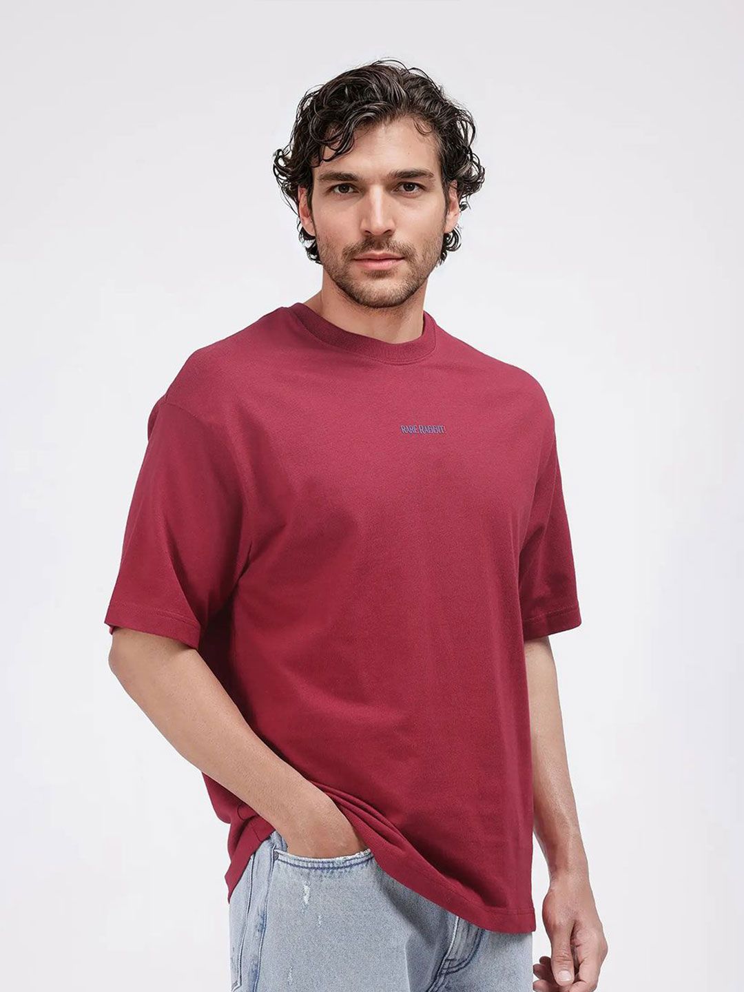 RARE RABBIT Men Printed Applique T-shirt