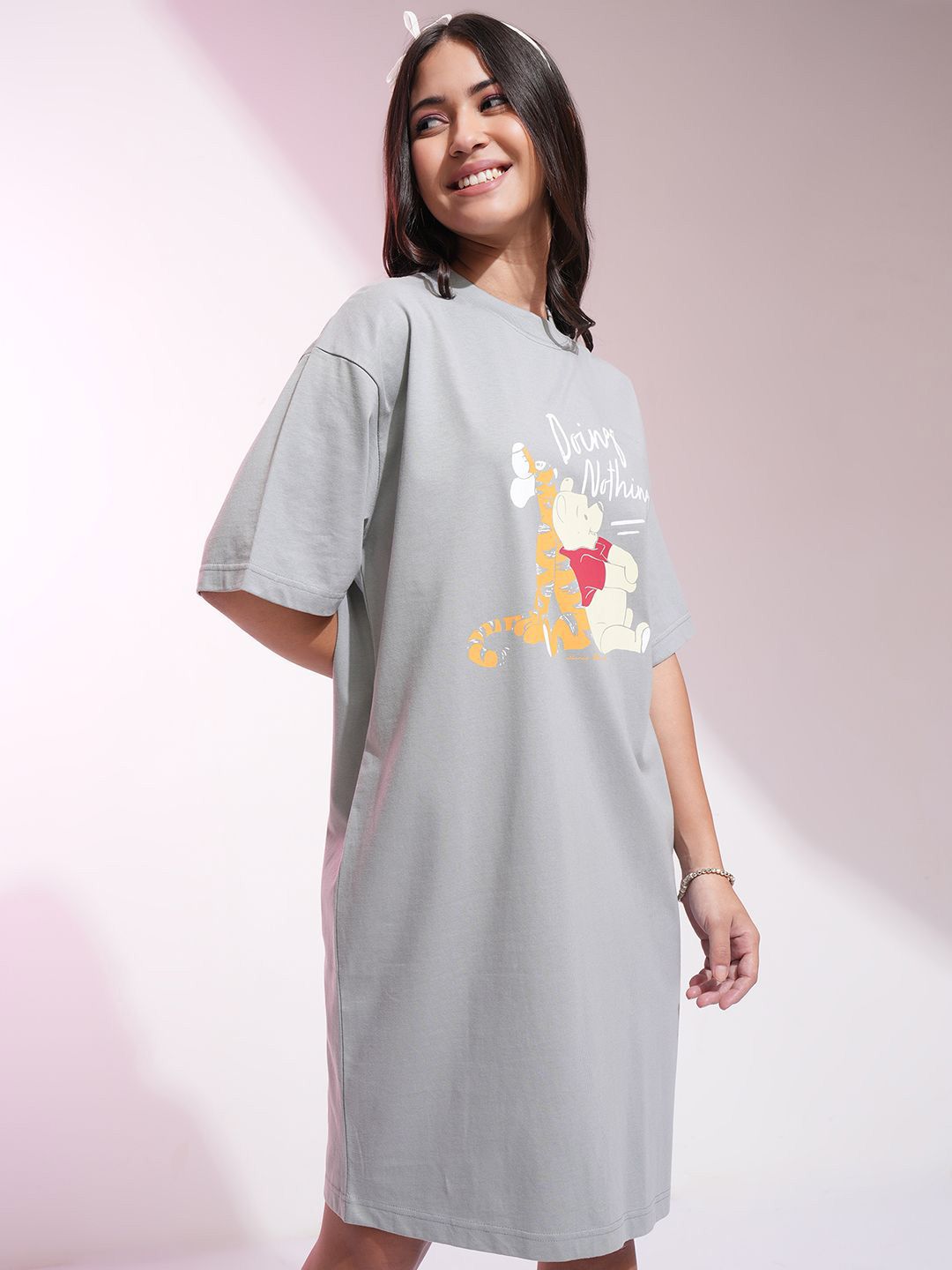 Tokyo Talkies Disney Women Winnie & Tigger Print Mini TShirt Dress