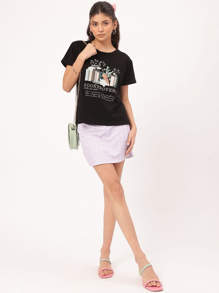 DressBerry Bookworm Chic Printed Classic Tee