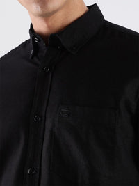 ADRO Men Standard Fit Solid Button-Down Collar Casual Shirt