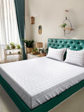 Myntra Elegant Homes White Floral 400 TC Bedsheet with 2 Pillow Covers
