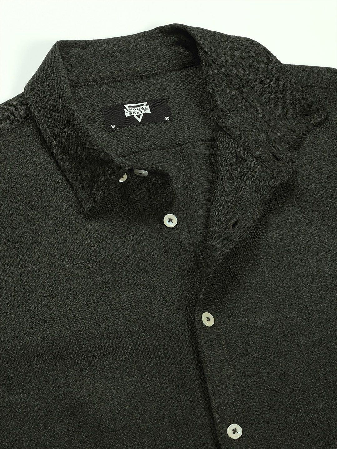Thomas Scott Men Slim Fit Button-Down Collar Casual Shirt