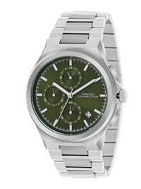 Sambungan Perancis Lelaki Dail Corak & Gelang Gaya Gaya Tali Analog Watch FCH02SM