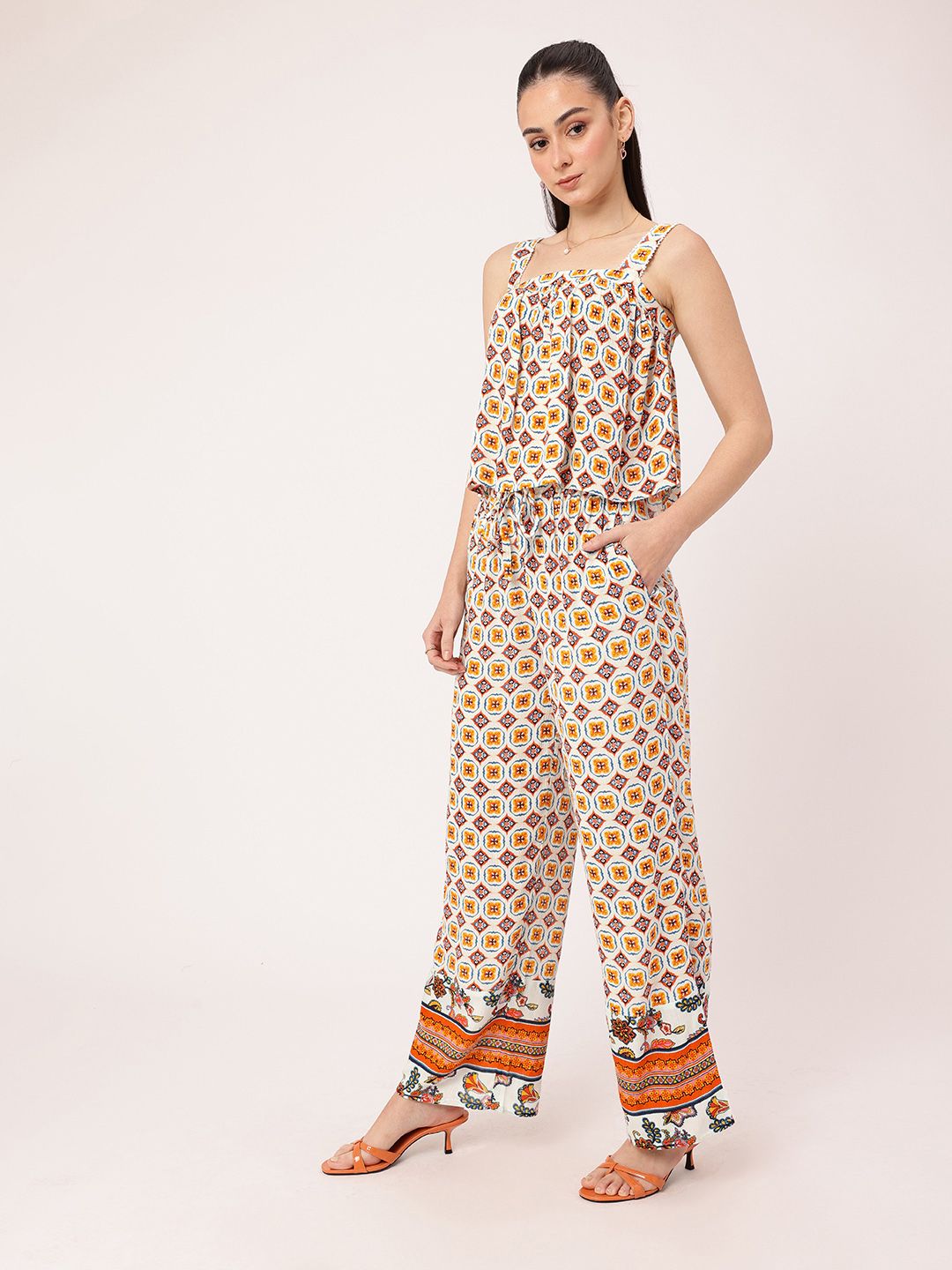 DressBerry Its Holiday Vibes Palm Paradise Top & Trousers Co-Ords
