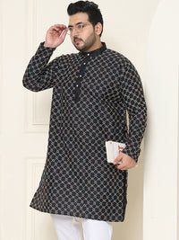 SOJANYA PLUS Geometric Printed Mandarin Collar Regular Straight Kurta