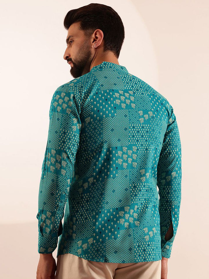 Anouk Ethnic Motifs Printed Mandarin Collar Short Kurta