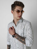 VASTRADO Men Classic Slim Fit Opaque Printed Casual Shirt