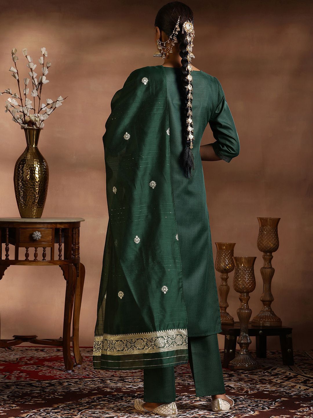 Libas Straight Kurta with Trousers & Dupatta