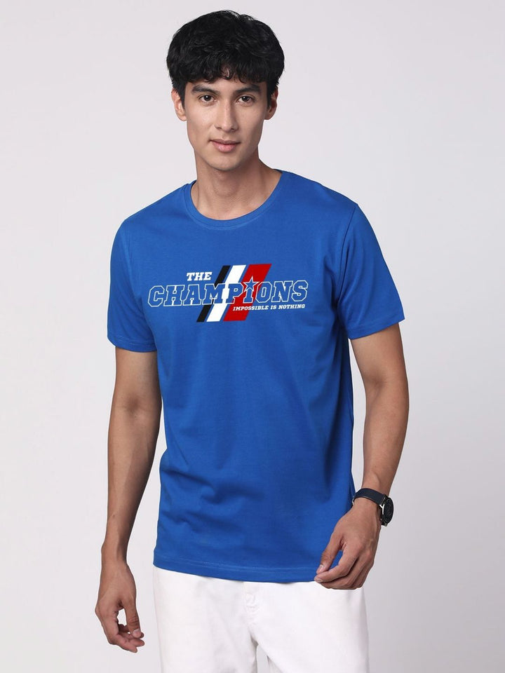 ADRO Men Typography Printed Cotton T-shirt