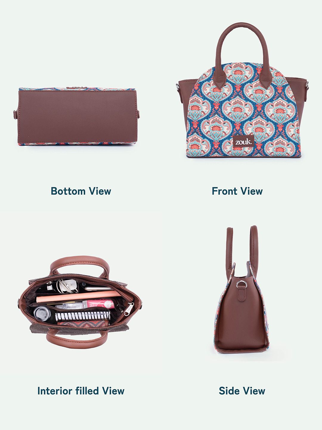 ZOUK Women Ethnic Motifs Printed Swagger Handheld Bag